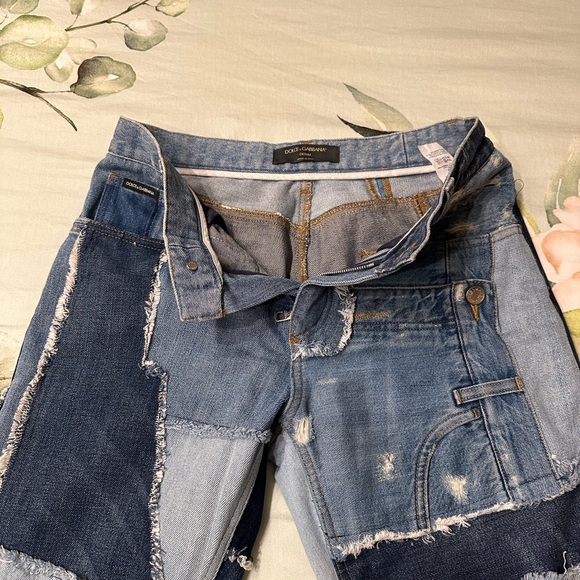Dolce and Gabbana Patchwork Denim Jeans. Runway collection....